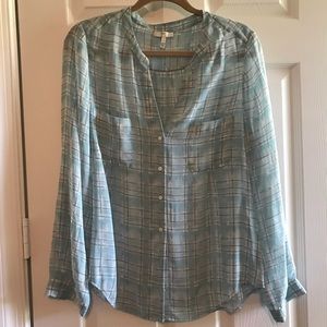 Joie plaid flowy blouse